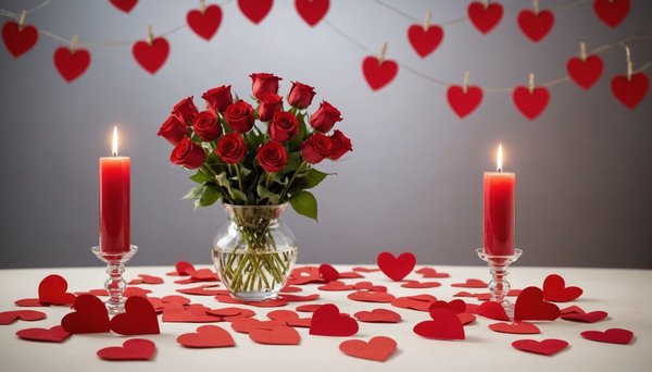 Créez une ambiance romantique avec nos décorations Saint-Valentin.